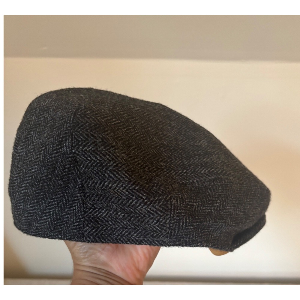 Lawrence & Foster Wool Herringbone Flat Cap Sz 7.5/60 cm/XL England Grandpacore